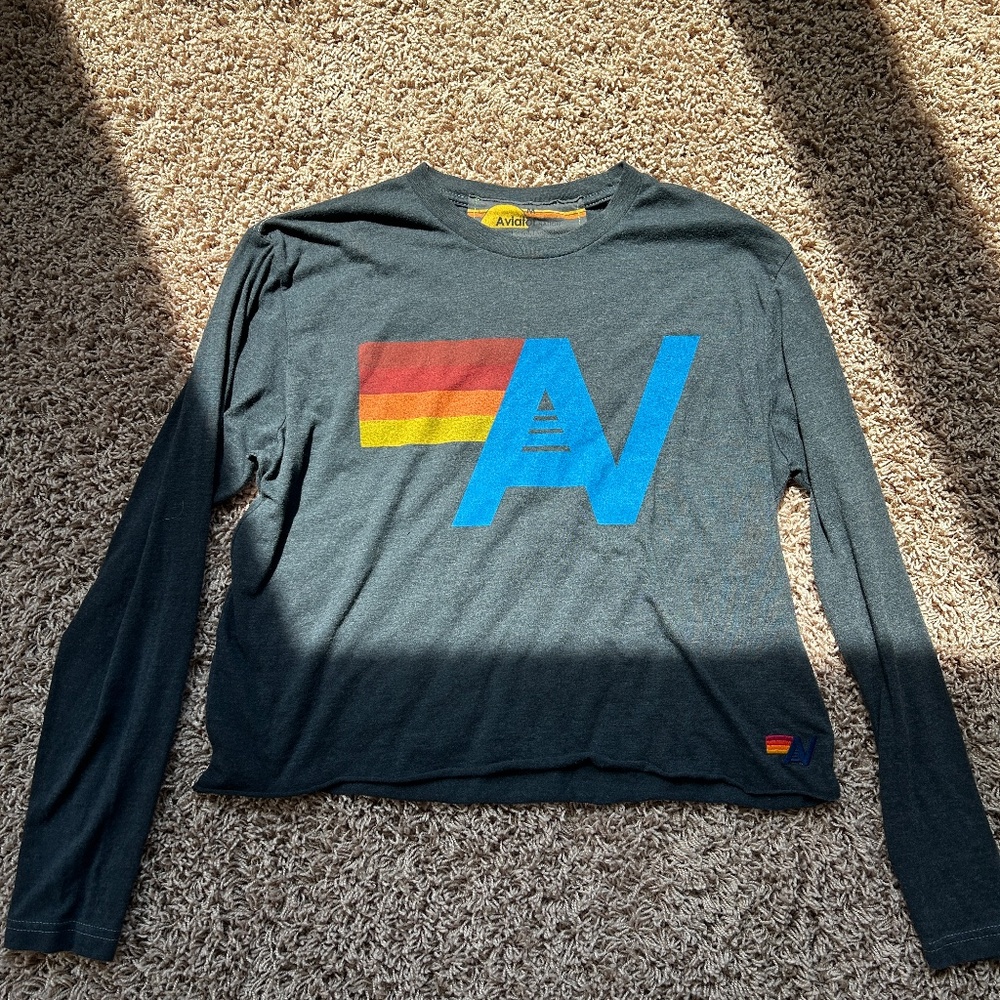 Aviator Nation thin cropped long sleeve size M